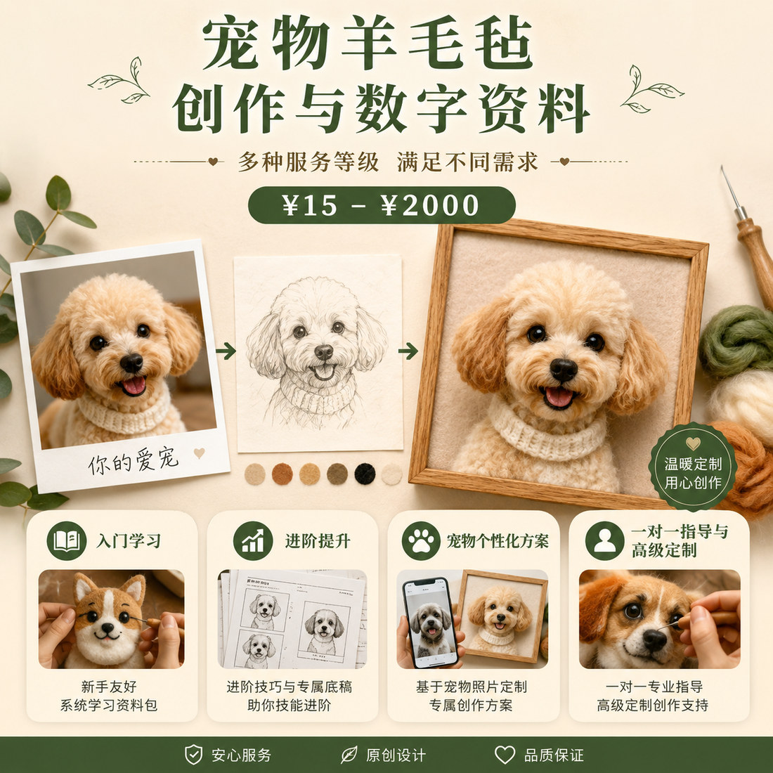宠物羊毛毡创作与数字资料